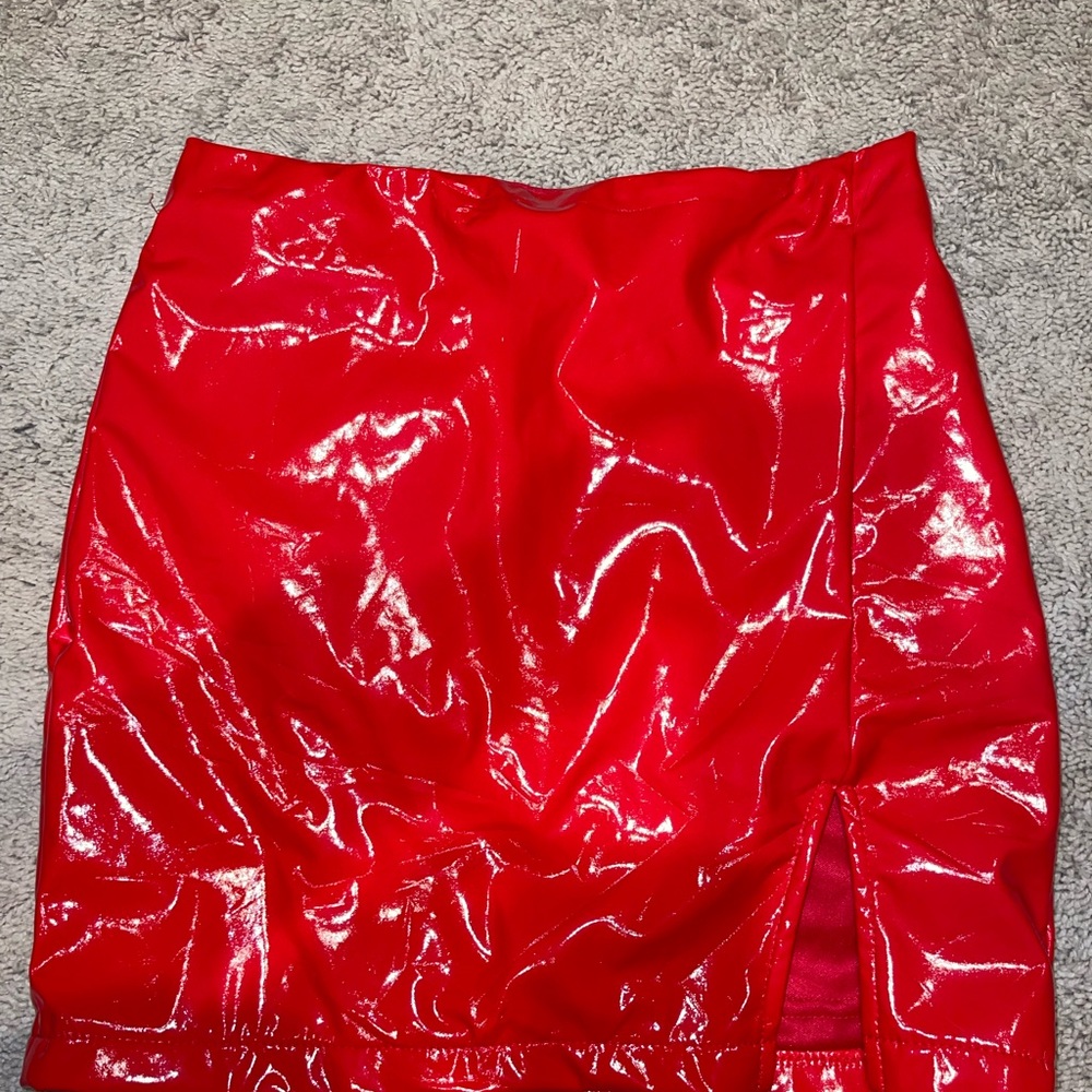 Red Leather Skirt